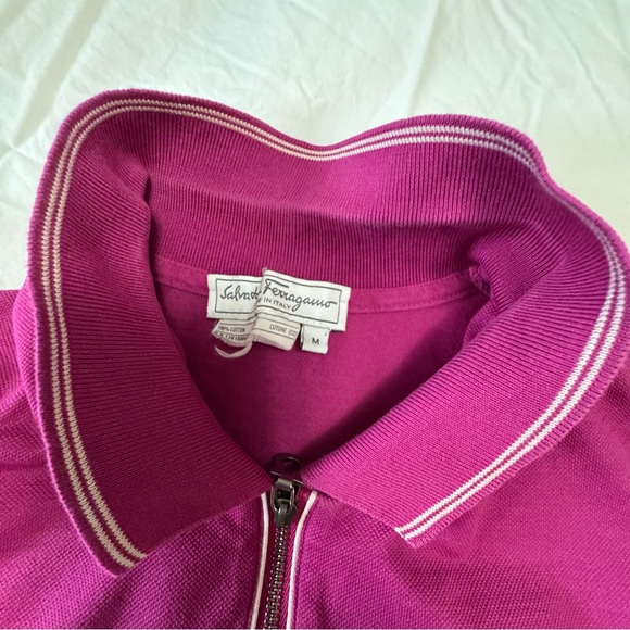 Salvatore Ferragamo Pink Polo Shirt with Zippered Placket - Picture 8 of 10